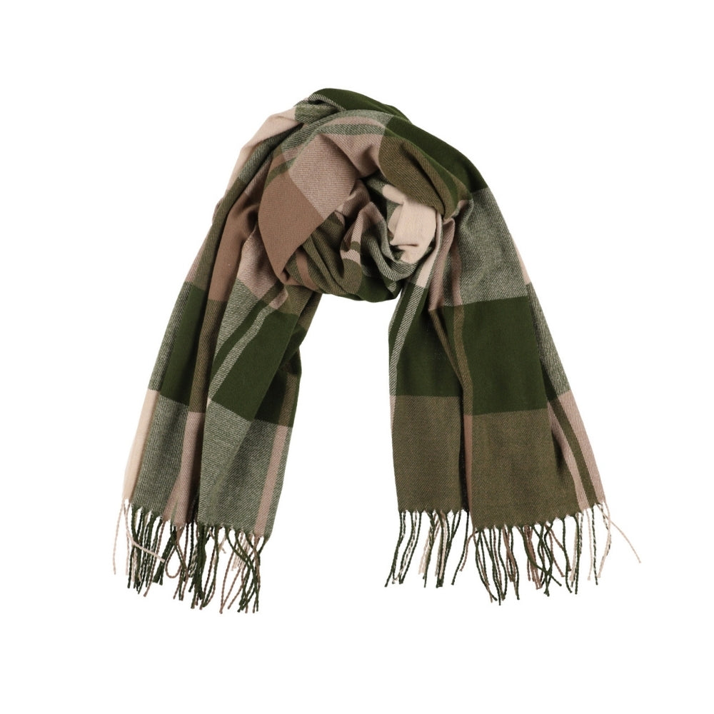 Green check scarf with fringe – Liverpool (4)