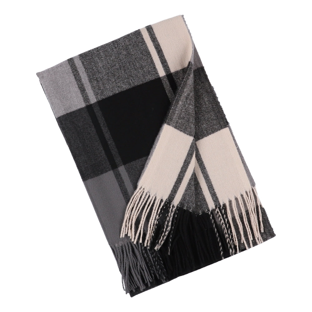 Black check scarf with fringe – Liverpool (3)