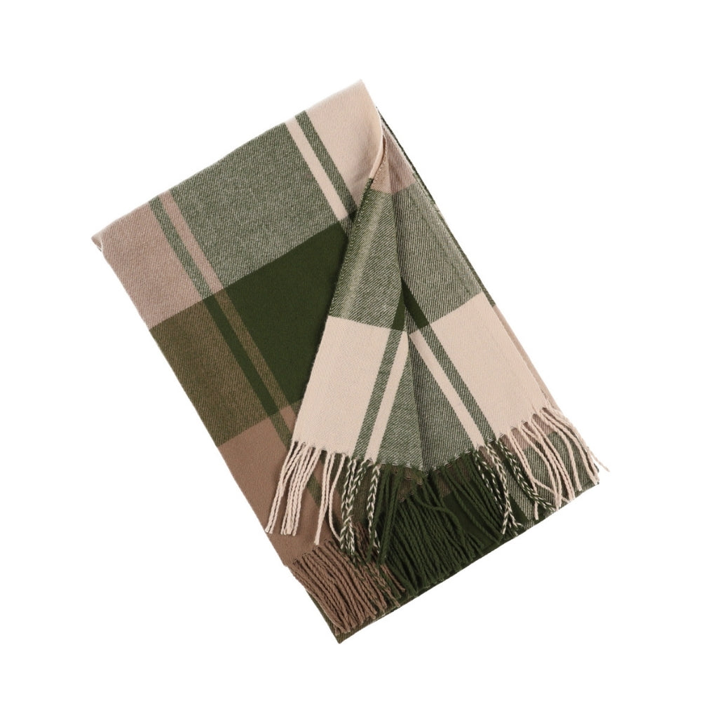 Green check scarf with fringe – Liverpool (3)