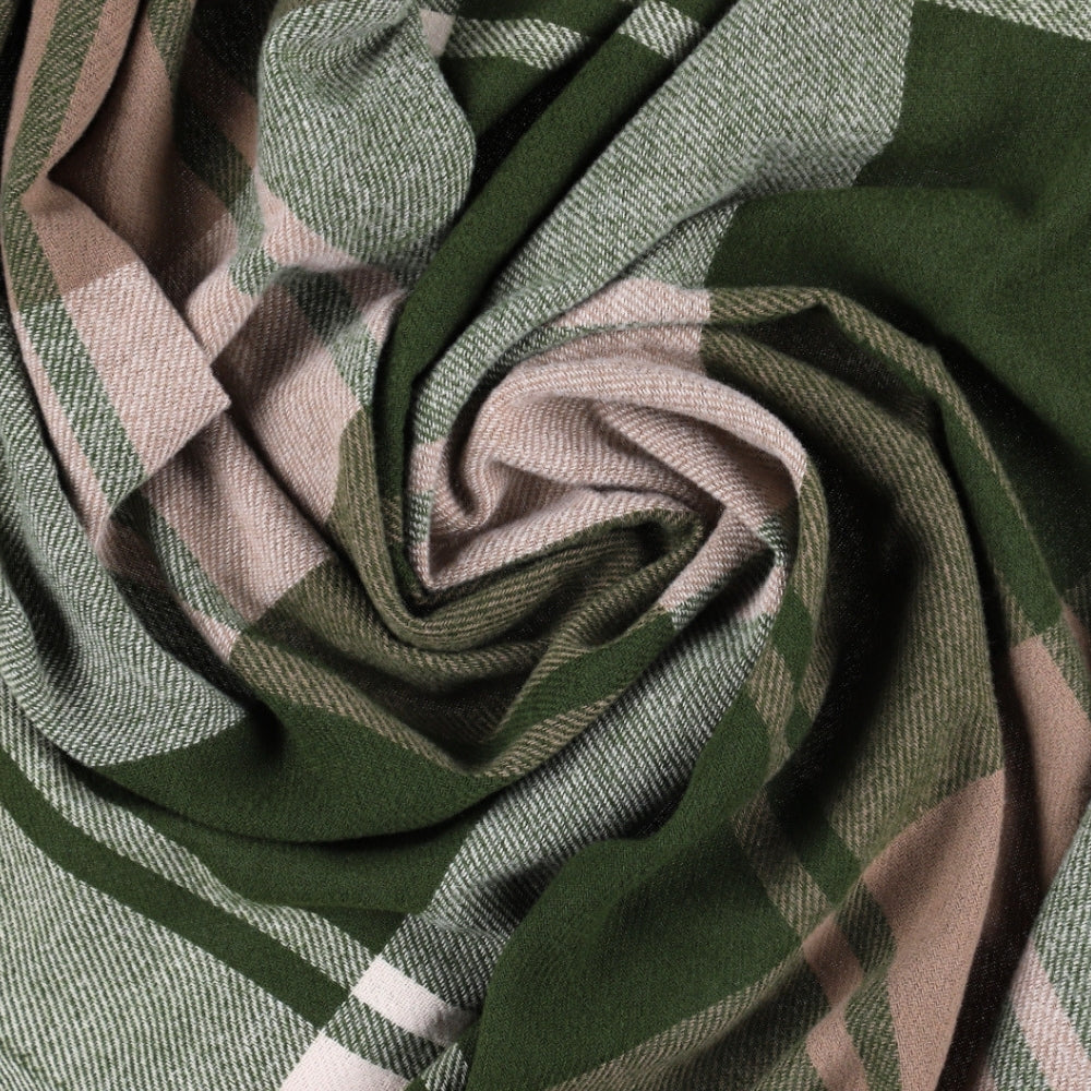 Green check scarf with fringe – Liverpool (2)