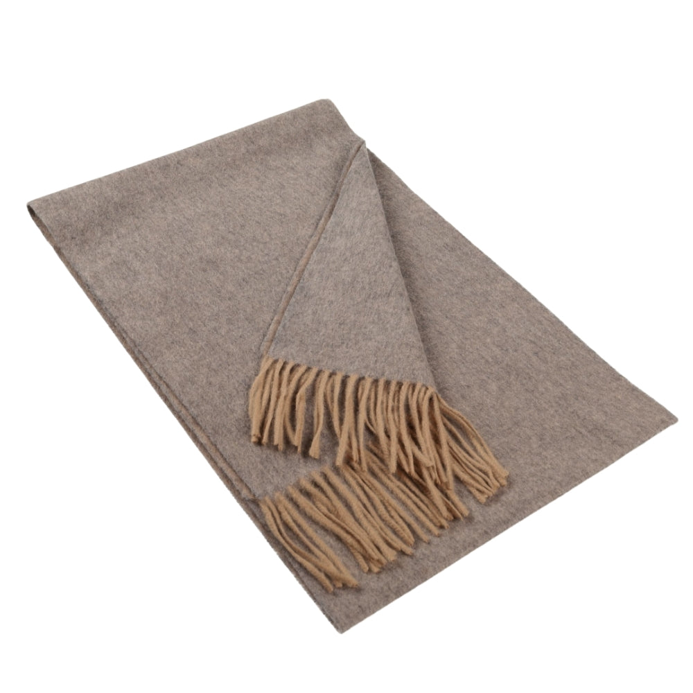 Greige 100% cashmere scarf for women Paris (1)
