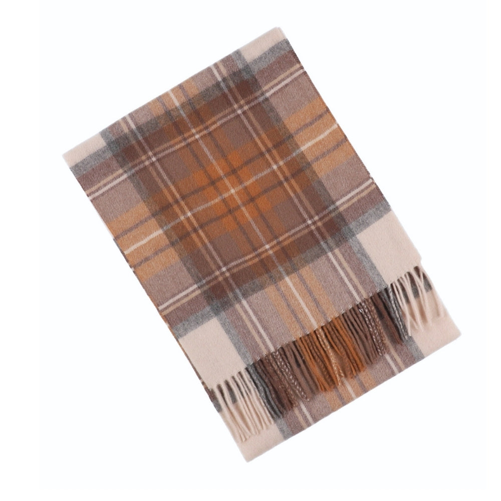 Brown check scarf in 100% wool – London (6)
